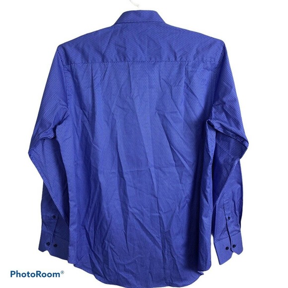 🔥 David Donahue Zigzag Striped Long Sleeve Shirt 🔥sale - Picture 5 of 8